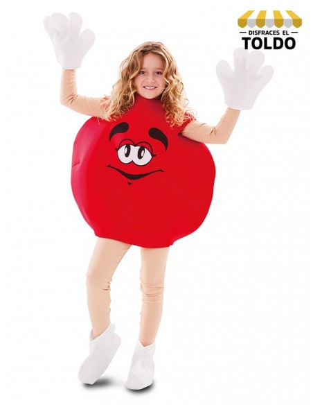 DISFRAZ CARAMELO ROJO INFANTIL T-2 Disfraces de Comidas y Bebidas