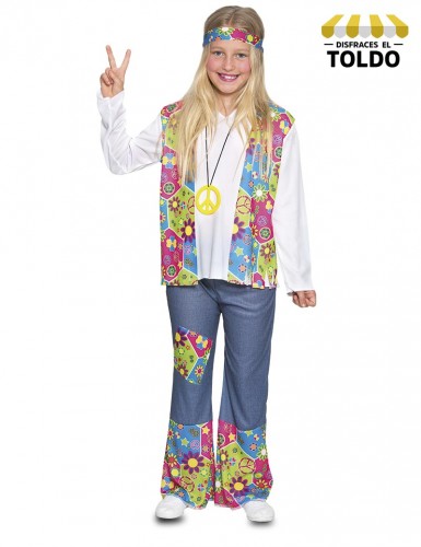 DISFRAZ HIPPIE NIÑA 4-6 Disfraces de Hippis
