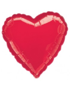 GLOBO HELIO CORAZON ROJO 18" 45cm Globos
