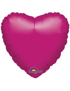 GLOBO HELIO CORAZON FUCSIA 45x41 cm. 18" Globos