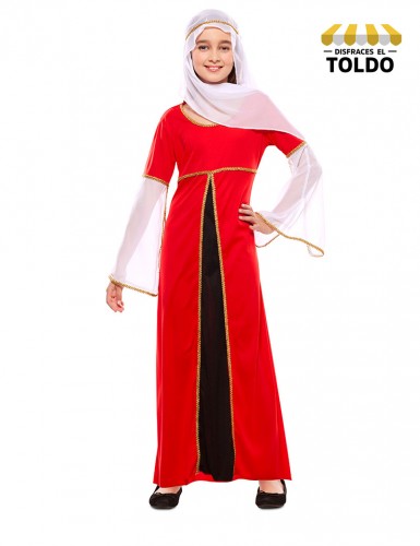 DISFRAZ DAMA MEDIEVAL ROJA INF Disfraces de Dama
