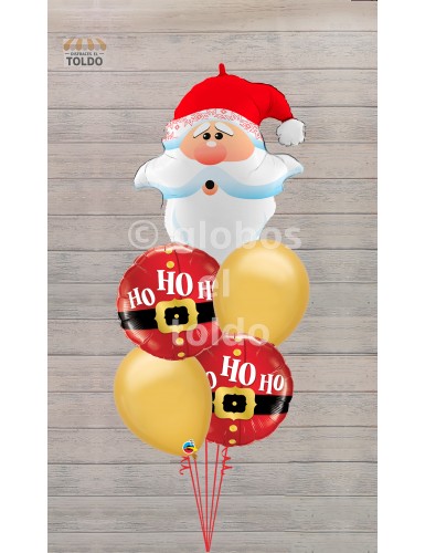 Ramo Papa Noel Hoho Globos de Navidad