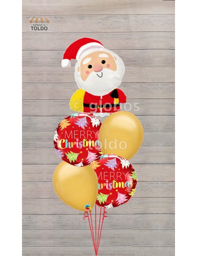 Ramo Papa Noel Flex Globos de Navidad