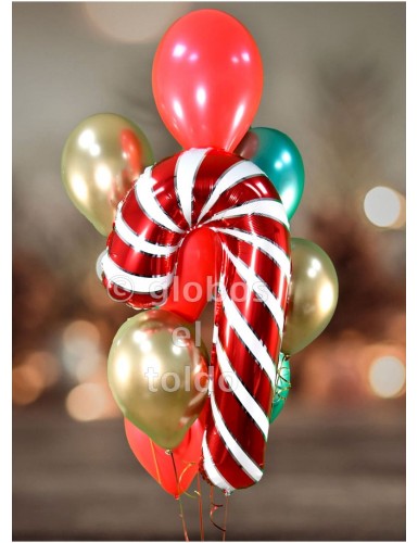 Ramo Bastón Navidad Globos de Navidad