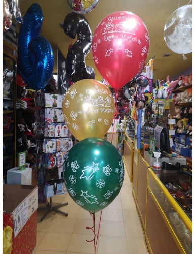 Ramo 3 Queridos Reyes Magos con Helio Globos de Navidad Ramo 3 Queridos Reyes Magos con Helio Globos de Navidad