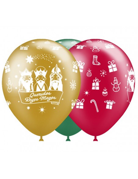 Ramo Mixto Reyes 9 globos con Helio Globos de Navidad