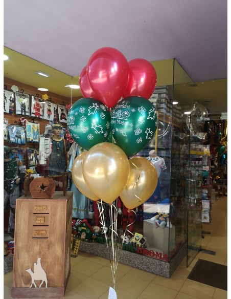 Ramo Mixto Reyes 9 globos con Helio Globos de Navidad
