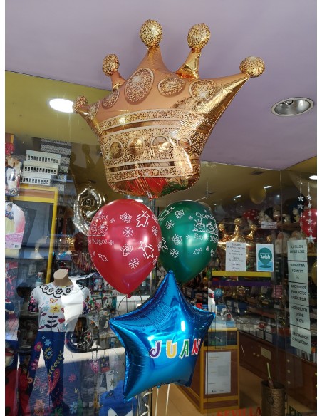 Ramo Corona, Queridos Reyes y Estrella. Globos de Navidad