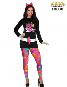 Disfraz años 80 chica con legging Disfraces de Decadas