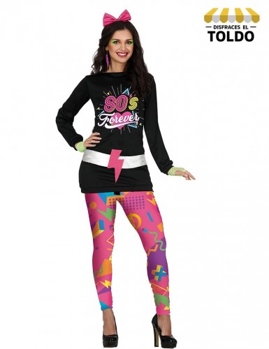 Disfraz años 80 chica con legging Disfraces de Decadas