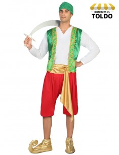 Disfraz arabe chaleco verde adulto Disfraces de Cuentos infantiles