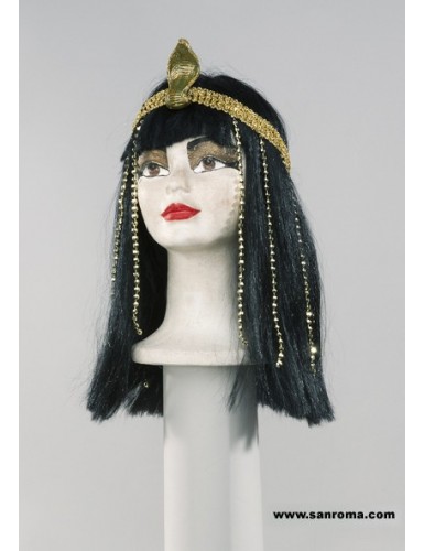 Peluca cleopatra con serpiente Pelucas Mujer y Niñas
