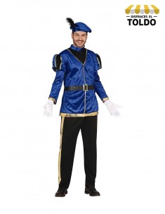 Disfraz paje azul y dorado adulto Disfraces de Epoca e historicos