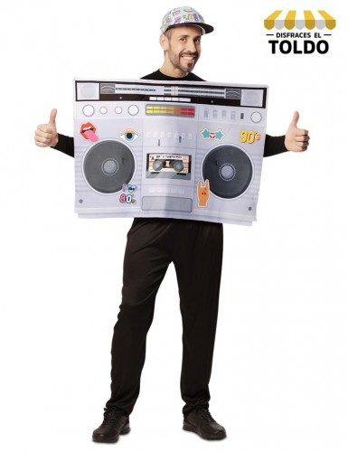 Disfraz radiocassette de los 80 adulto Disfraces de Decadas