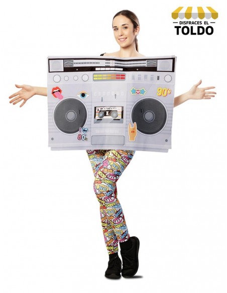 Disfraz radiocassette de los 80 adulto Disfraces de Decadas