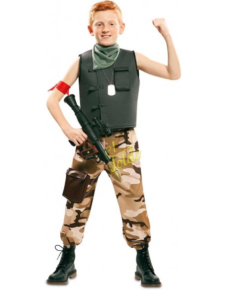 Disfraz soldado de combate infantil Disfraces de Profesiones