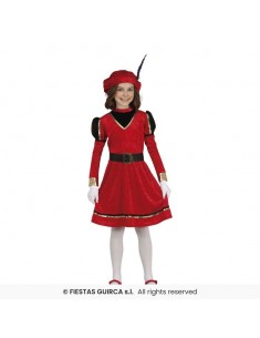 Disfraz paje rojo y dorado vestido infantil Disfraces de Epoca e historicos