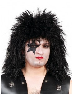 Peluca rockero negro Pelucas Unisex