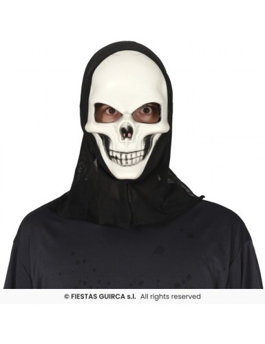 Máscara calavera con capucha PVC Máscaras