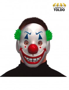 Máscara payaso sonriente PVC Máscaras