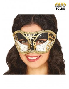 Máscara veneciano negro y blanco Máscaras