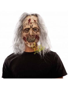 Máscara zombie con pelo Máscaras