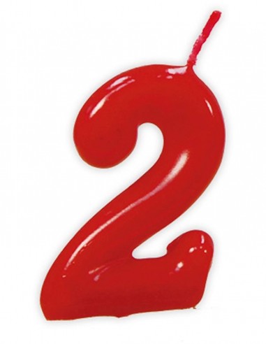 VELA NUMERO 2 Decoración