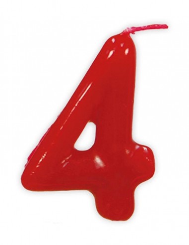 VELA NUMERO 4 Decoración