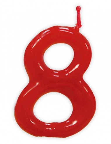 VELA NUMERO 8 Decoración