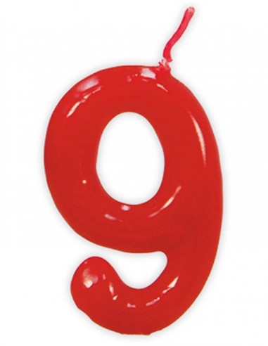 VELA NUMERO 9 Decoración